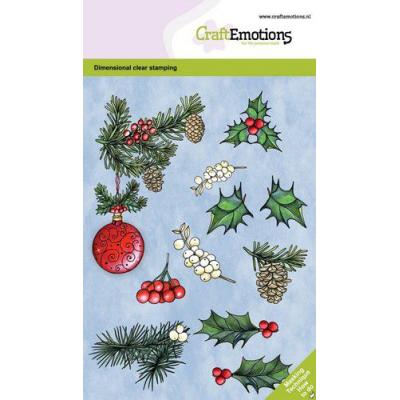 CraftEmotions Clear Stamps - Weihnachtskugel mit Zweigen